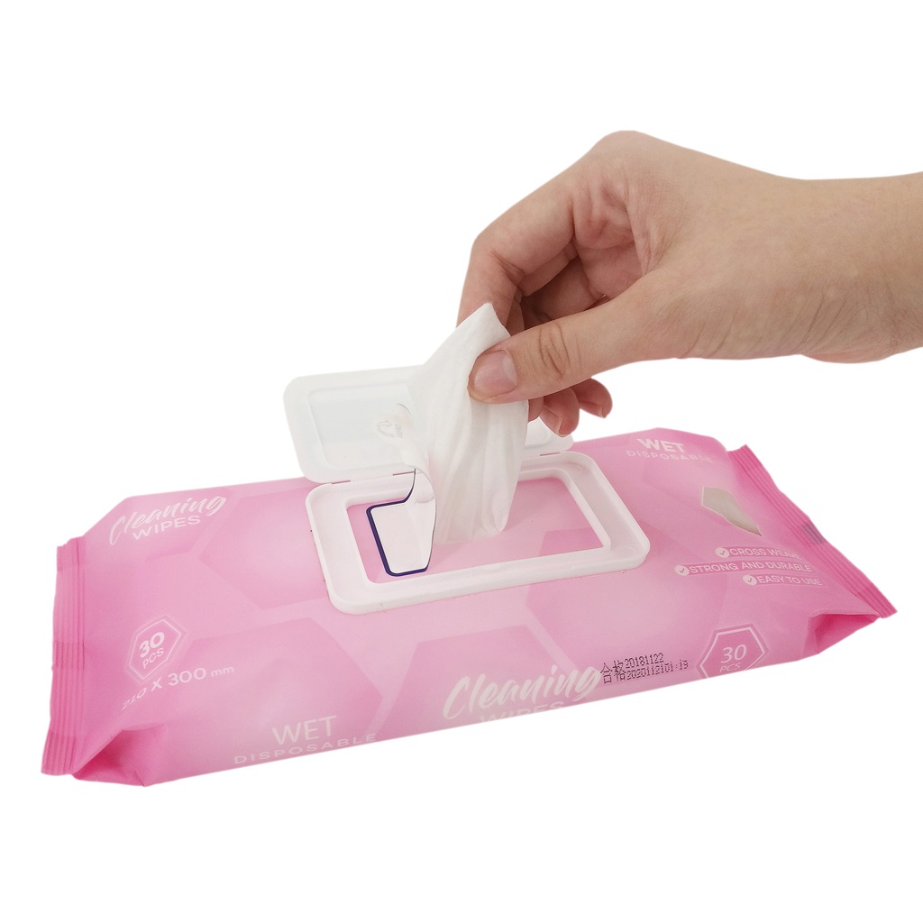 Wet Sheet แผ่นทำความสะอาด(ชนิดเปียก) 30แผ่น  (36แพ็ก)
