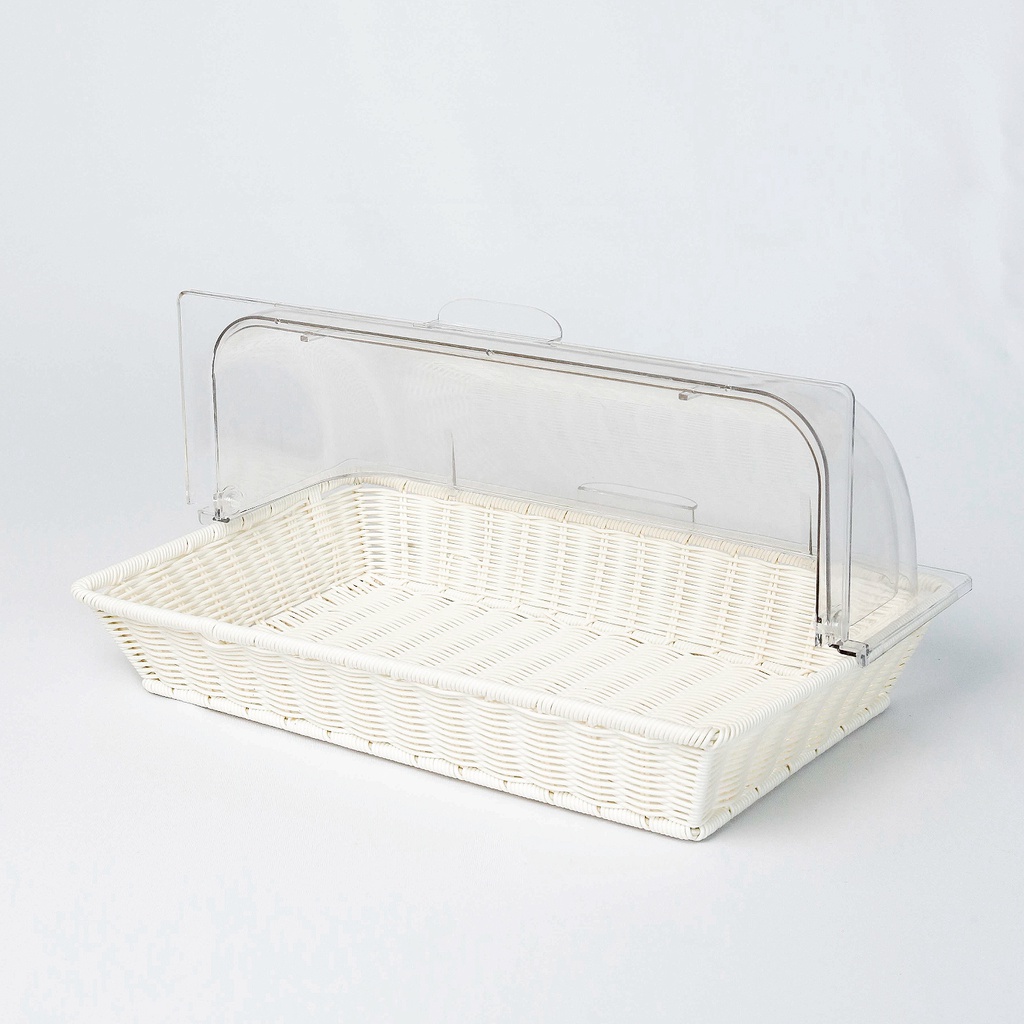 ตะกร้าสาน ทรงเหลี่ยม ขาว (25ชุด)