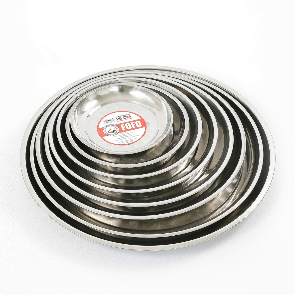 ถาดกลมลายหอย STL 18 นิ้ว (45 ซม.) (50ใบ)