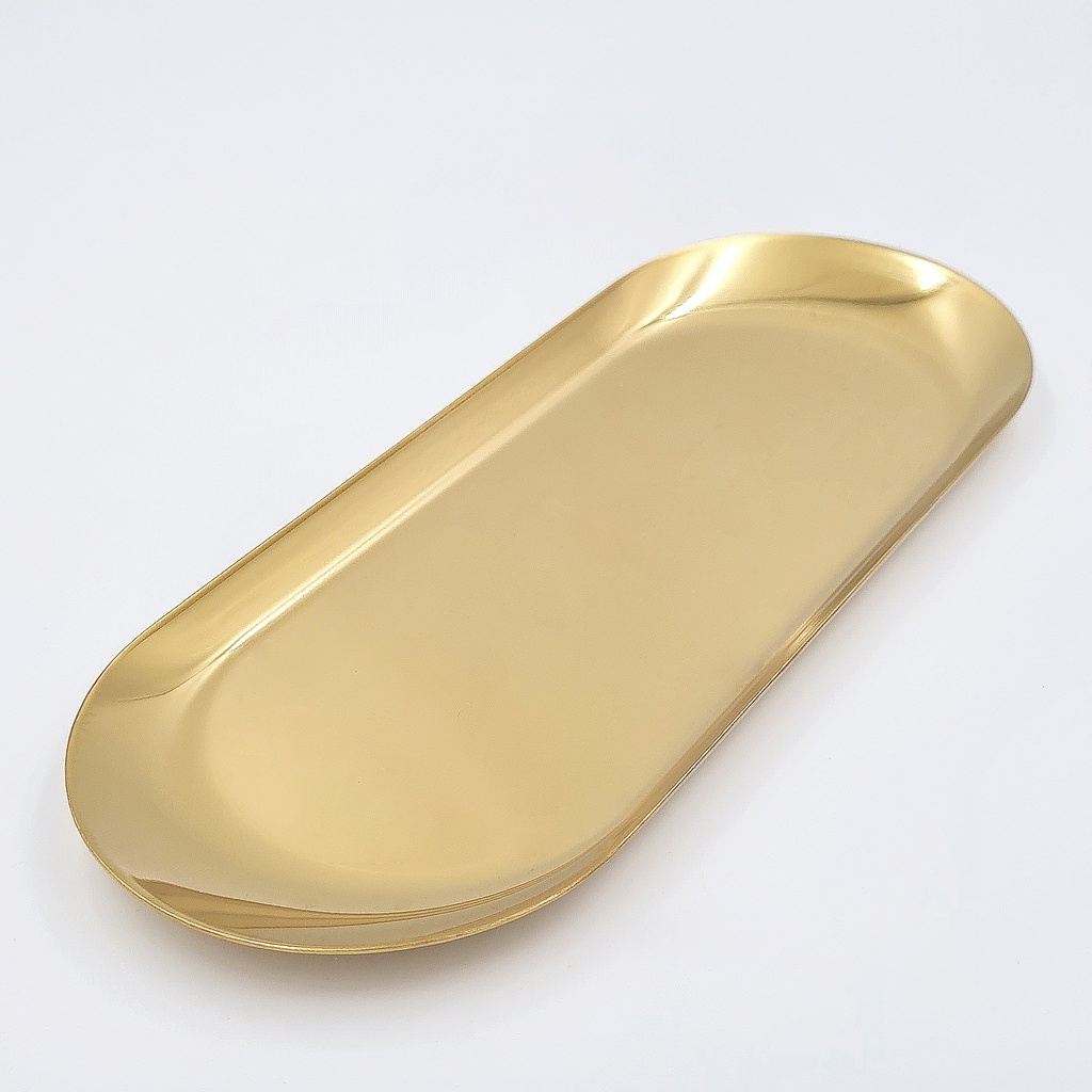 ถาดเหลี่ยมเกาหลี 23x9 ซม. (ทอง) (120ใบ)