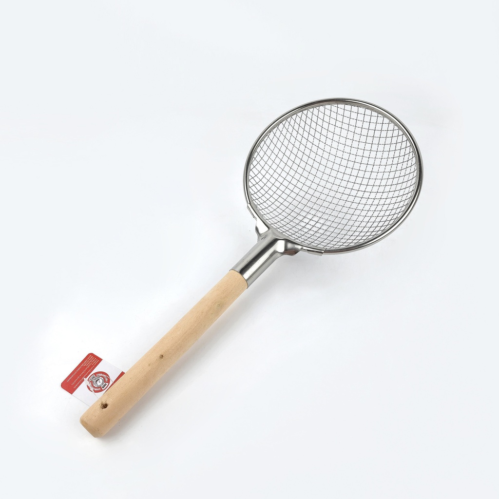 กระชอนกลมตาห่าง ด้ามไม้ 30ซม .(30อัน)