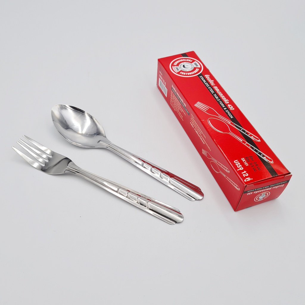 A5001R ช้อนส้อม STL ลายก้างปลา (6กุรุส)