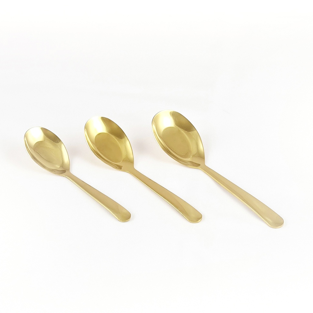 ช้อนกลางด้ามยาว 15ซม. (ทอง)