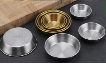 10cm圆形蘸料碟银色