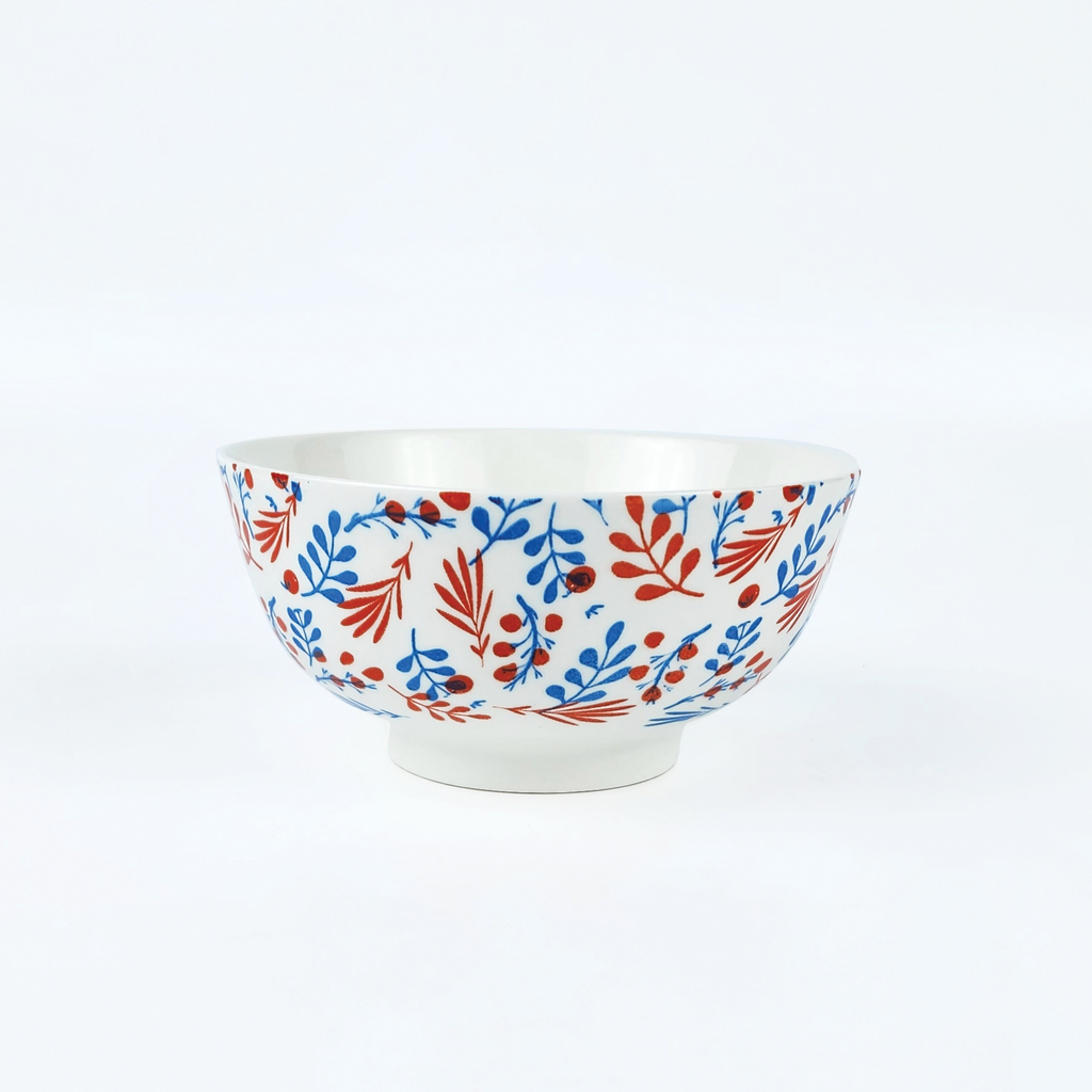 山西印花6寸直口碗-Y105