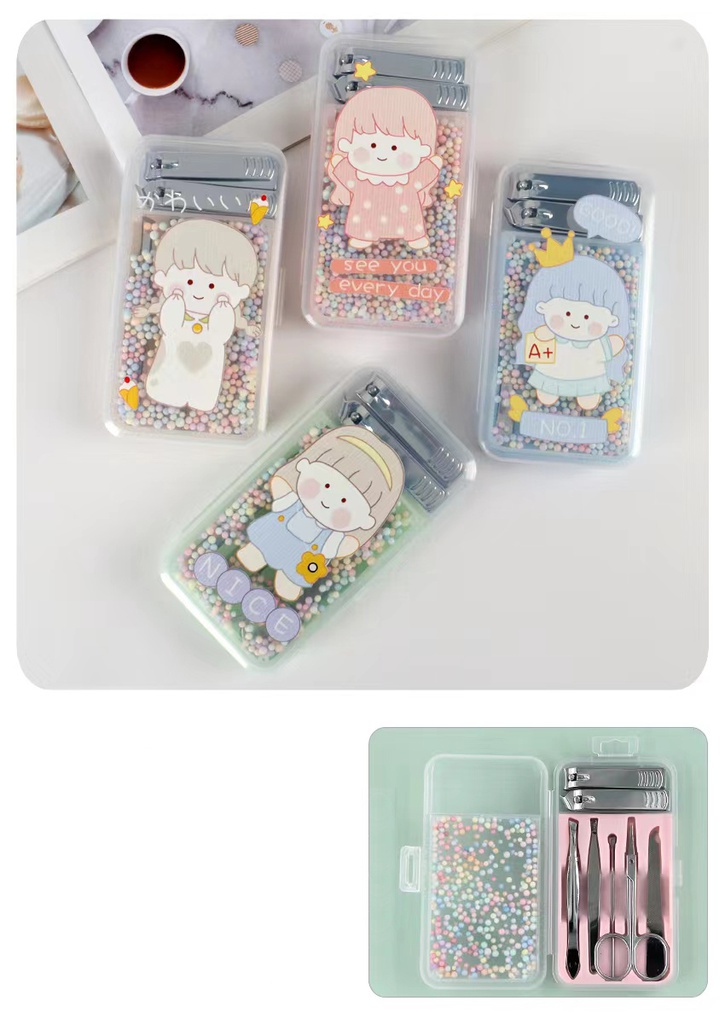 No.3 ชุดกรรไกรตัดเล็บพกพา 7ชิ้น (216ชิ้น)