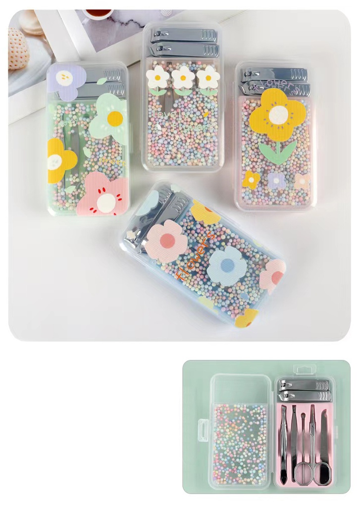 No.4 ชุดกรรไกรตัดเล็บพกพา 7ชิ้น (216ชิ้น)