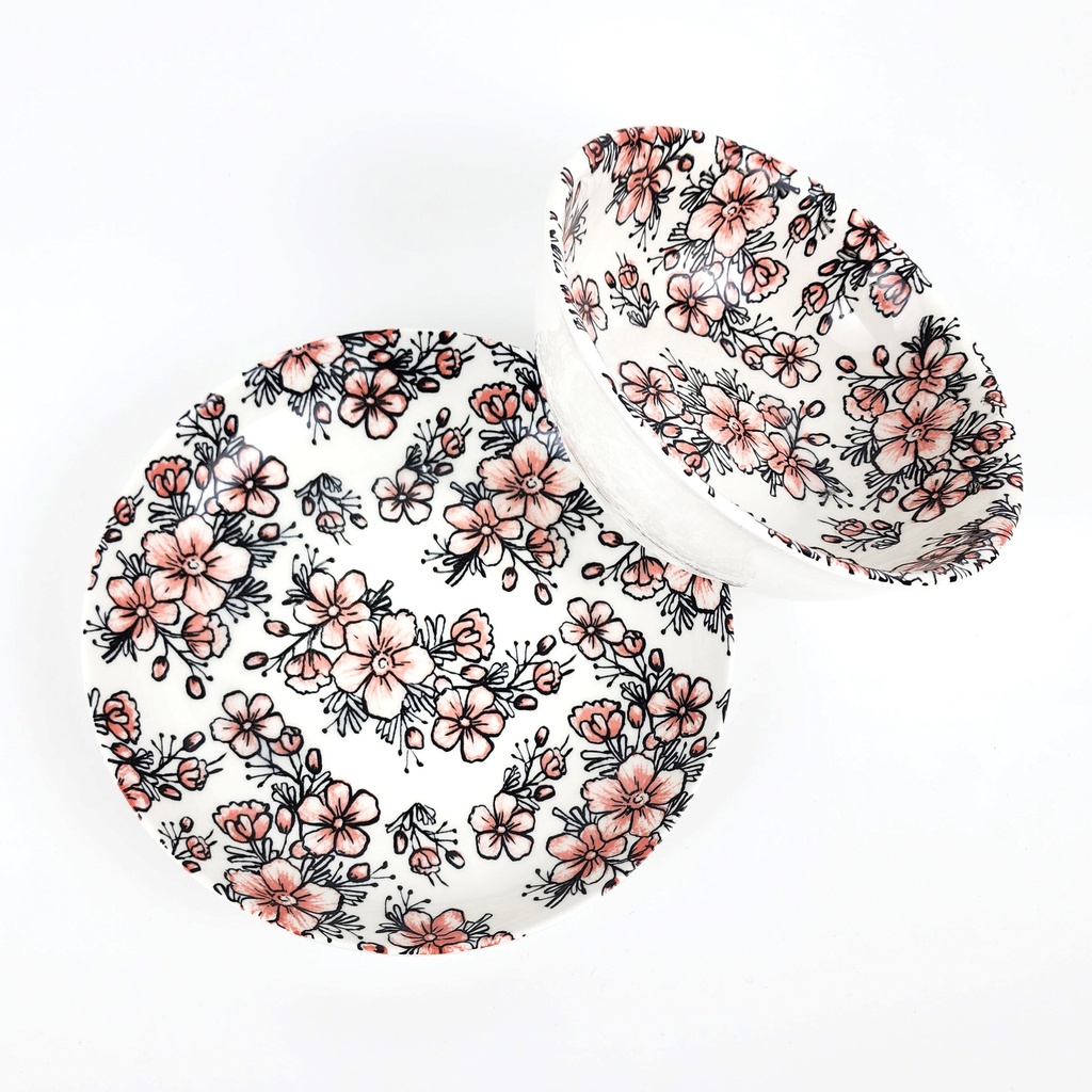 YF201-FS印花8寸饭盘