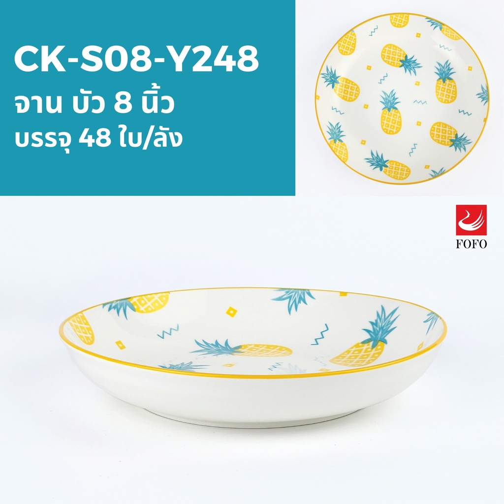 Y248 印花8寸饭盘