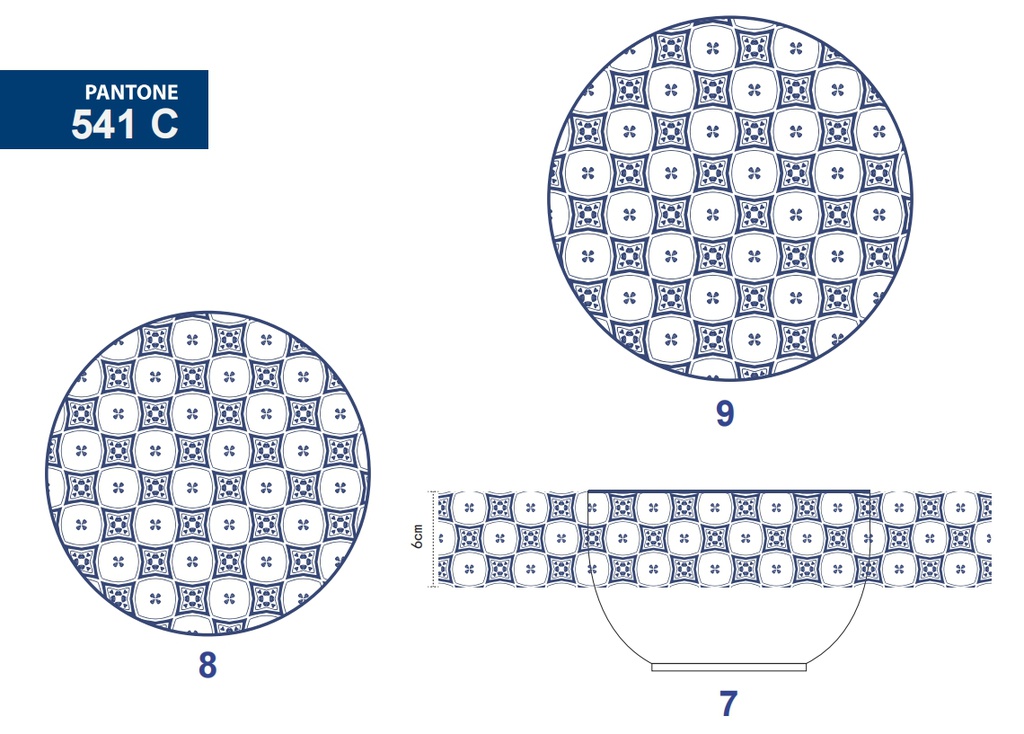 YD123-FS โมเมนโตชามปากกว้างเซรามิคคละลาย 8 นิ้ว_P(24ใบ)