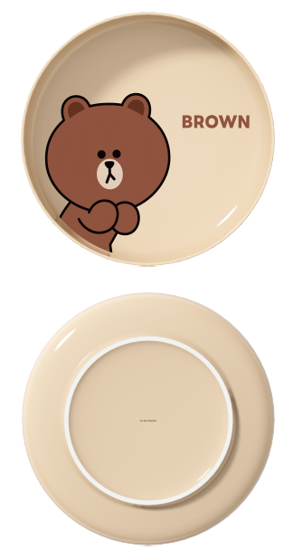 จานเซรามิค8นิ้ว BROWN