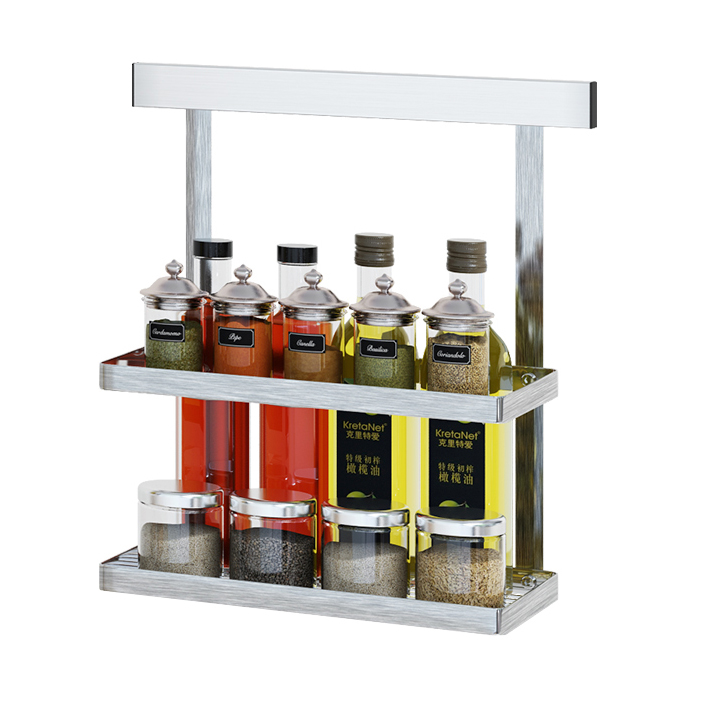 304 ชั้นวางของเครื่องปรุง 2ชั้น ฐานกว้าง (1ชุด)