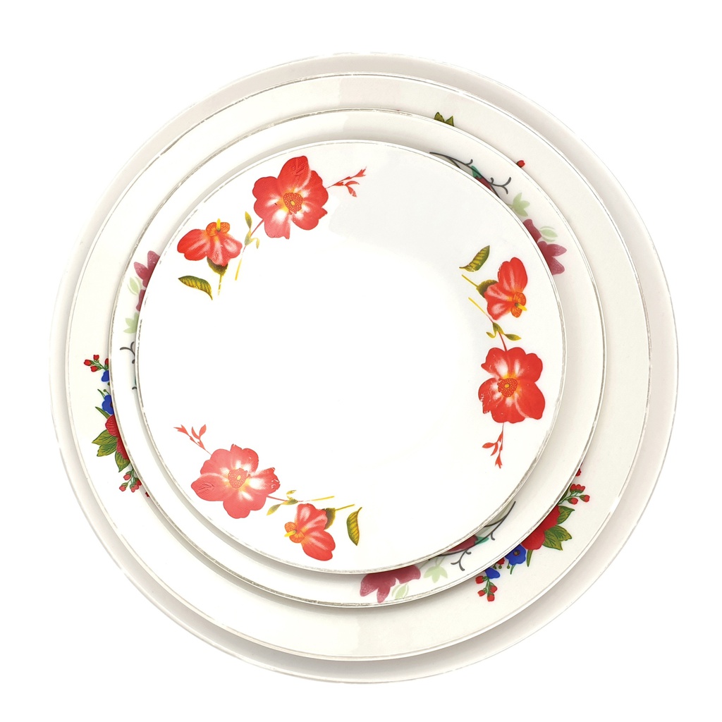 จาน ลายดอก 7นิ้ว (100ใบ)