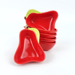 ถ้วย ลูกแพร์ 4.5นิ้ว (red)(216ใบ)