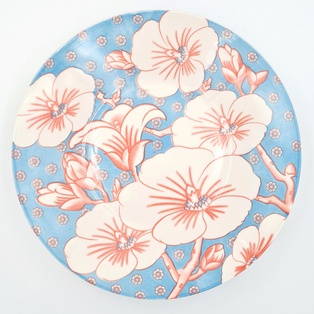 No.12 จาน ลายคราม 8นิ้ว (80ใบ)