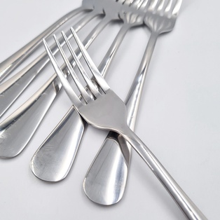 1010ส้อม เรียบปลายมน (เงิน) (60แพ็ก)