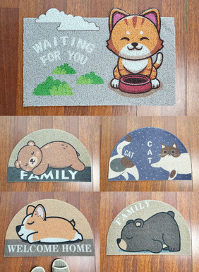 C2-1 พรมเช็ดเท้าครึ่งวงกลม คละลาย 40x60ซม.(60ผืน)