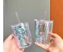 GB301 แก้วเรืองแสงพร้อมหลอดดูด 400ML.(48ใบ)