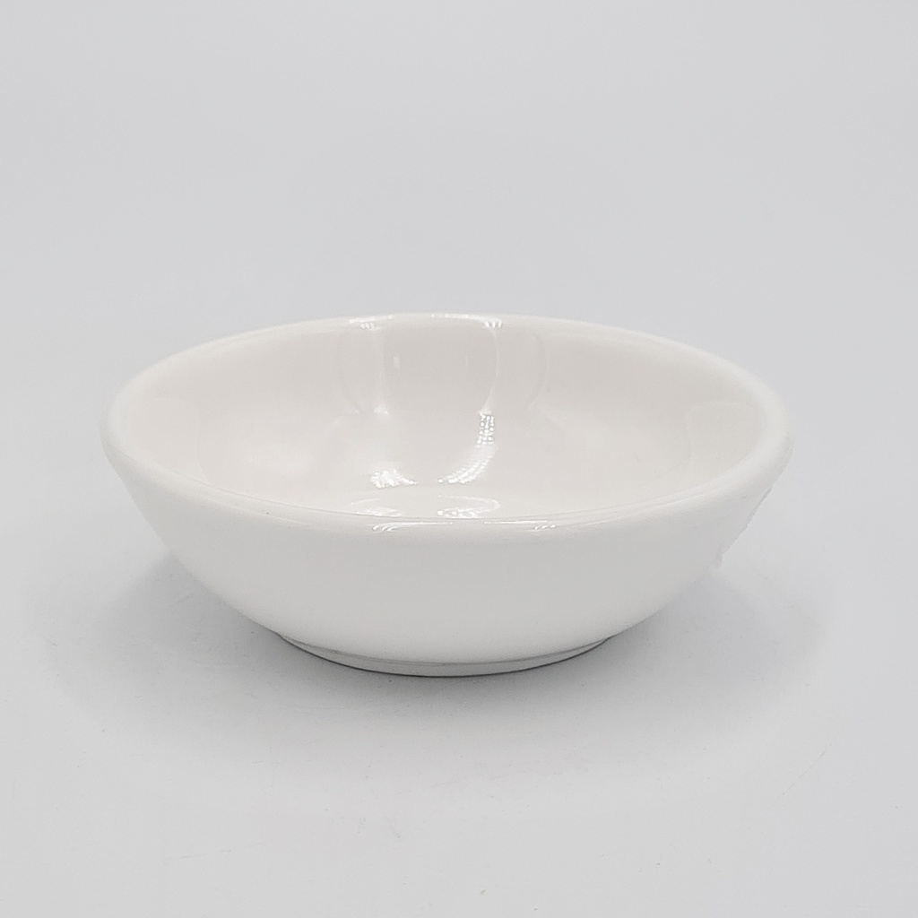 ถ้วยน้ำจิ้มเซรามิก ทรงตื้น 2.75" (600ใบ)