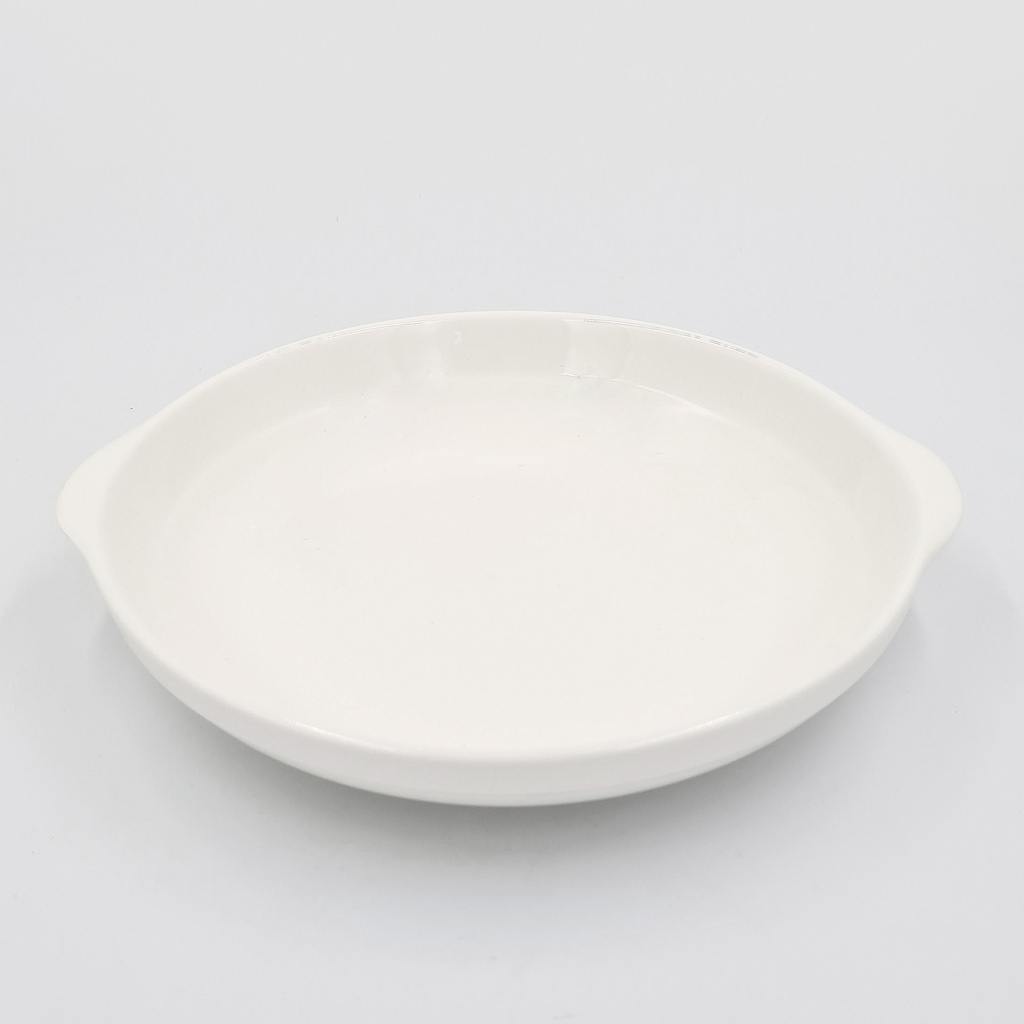 จานลึกมีหูสีครีม 16 นิ้ว