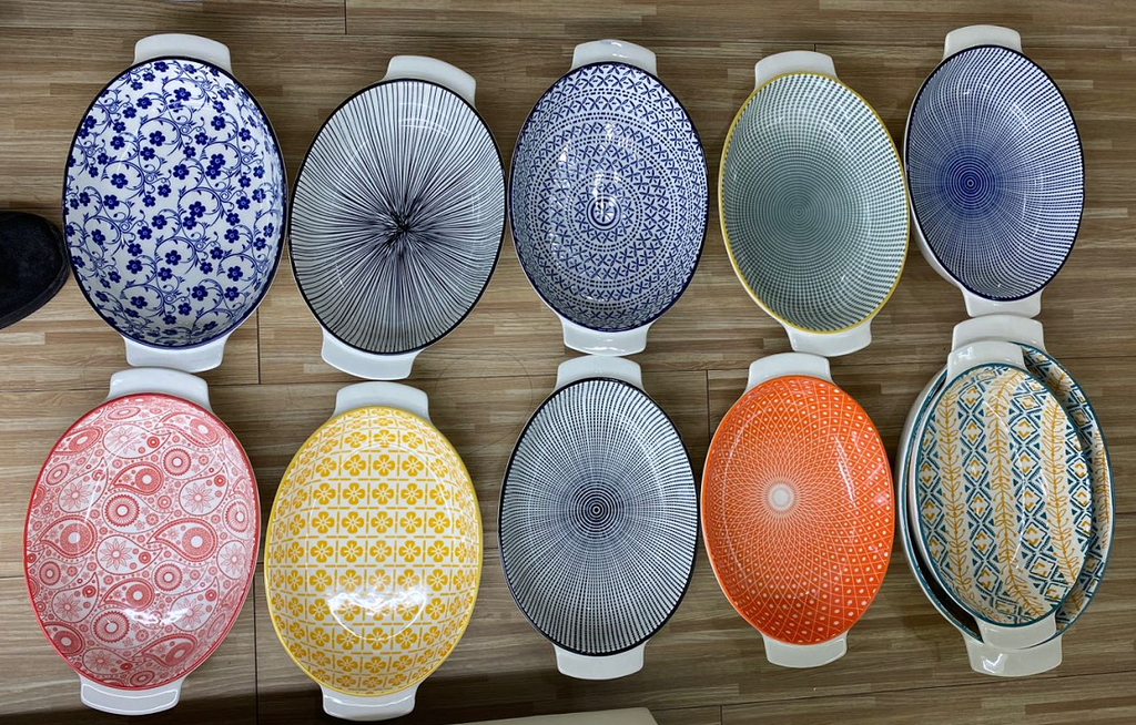 A67 ชามรีมีหูจับ 13นิ้ว