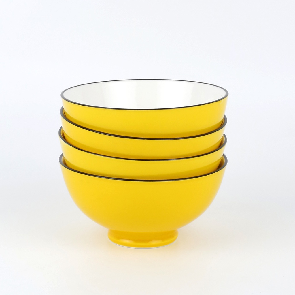 B25 ชามญี่ปุ่น 6นิ้ว เคลือบสี คละลาย (56ใบ)