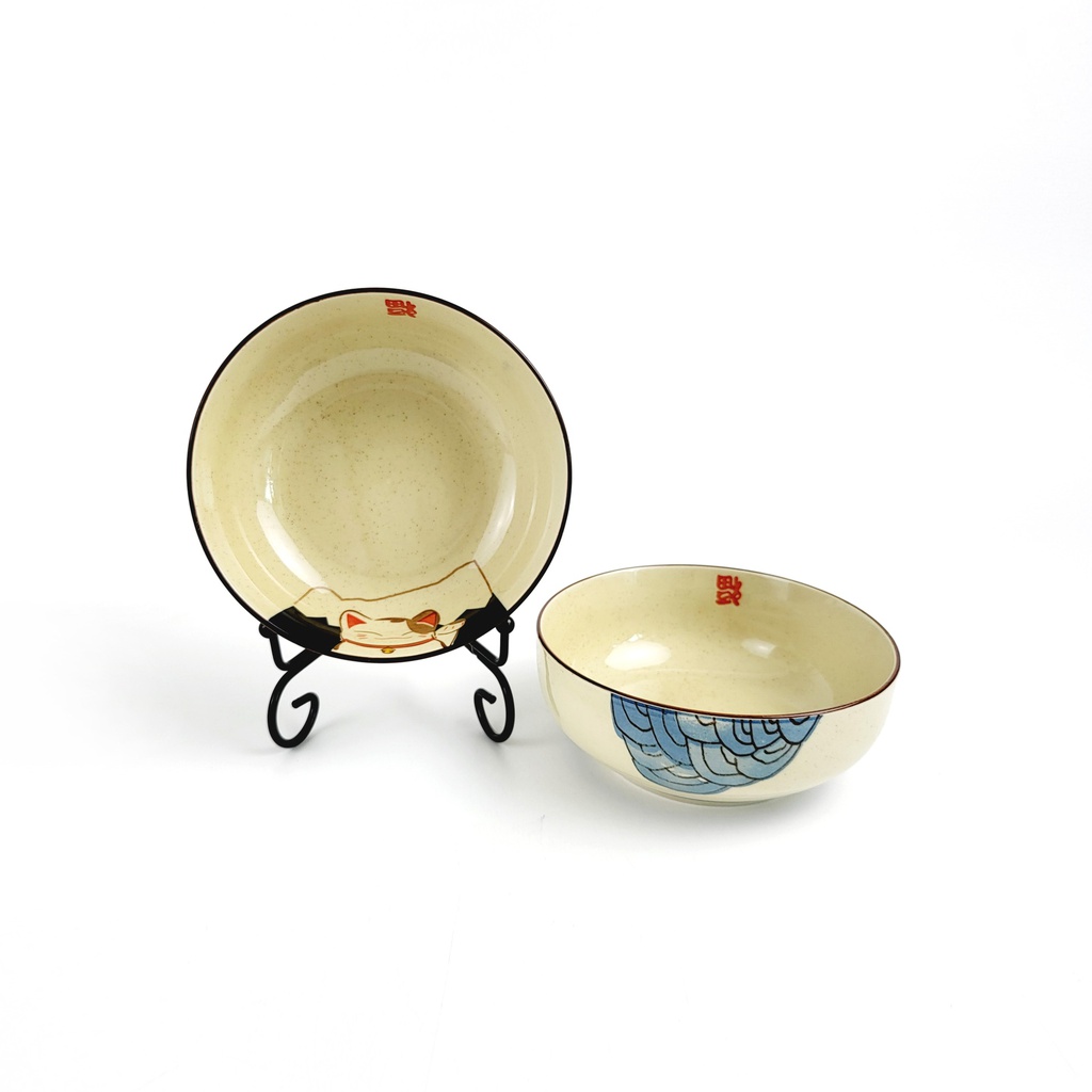 ชามญี่ปุ่น 5.5นิ้ว ปั๊มลาย  (44ใบ)คละลาย