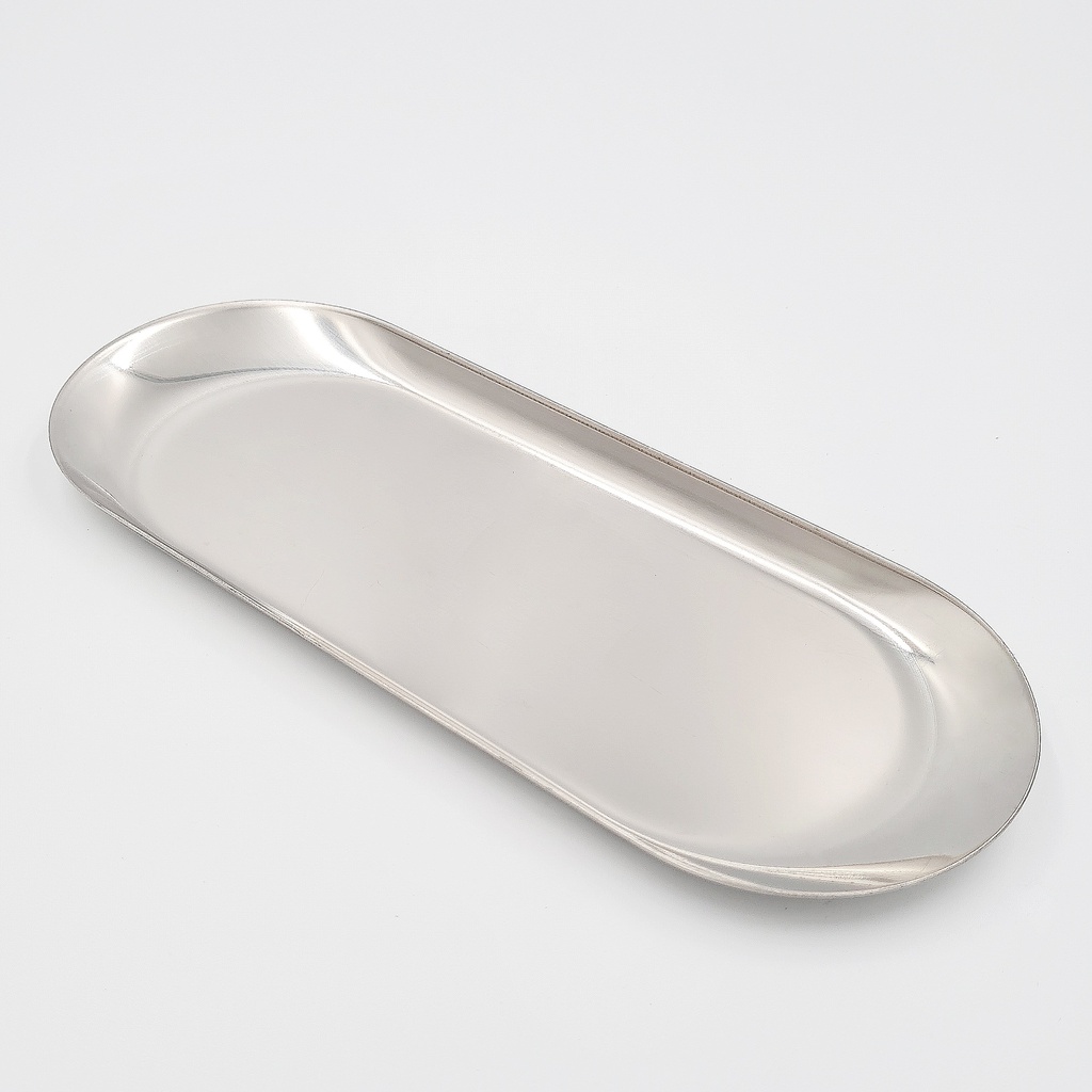 ถาดเหลี่ยมเกาหลี 23x9 ซม. (เงิน) (120ใบ)