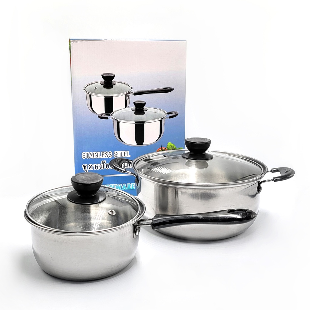 เซตหม้อด้าม+หม้อ2หู 14/20 ซม.(24ชุด)