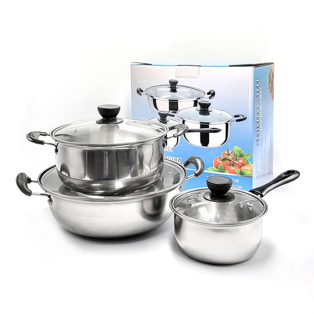 ชุดหม้อ14-20-26ซม. 6ชิ้น/ชุด (12ชุด)