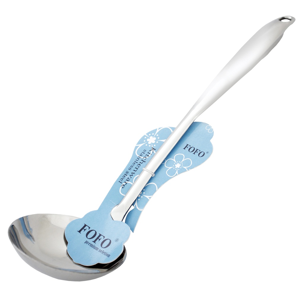 กระบวย สเตนเลส ด้ามเรียบ (100อัน)