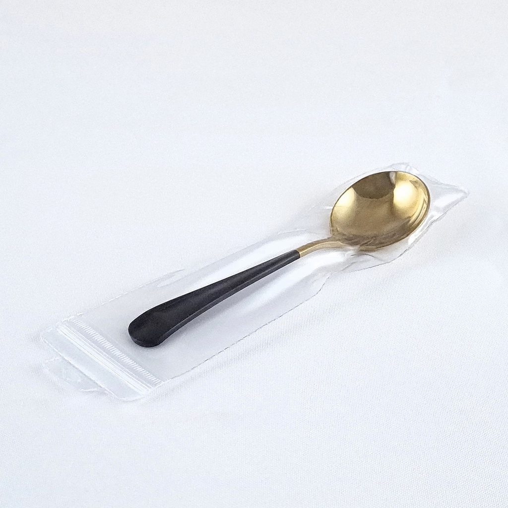 ช้อนซุป 16ซม. (ทอง-ดำ) SUS304 (120ชิ้น)