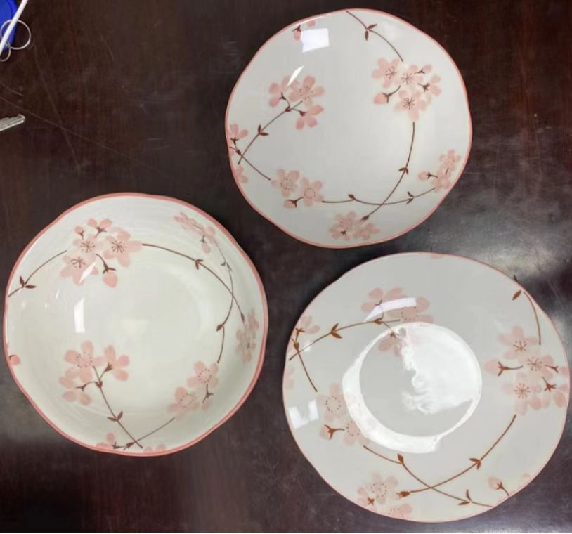 6.5寸梅花花边碟 A103 (84ใบ)