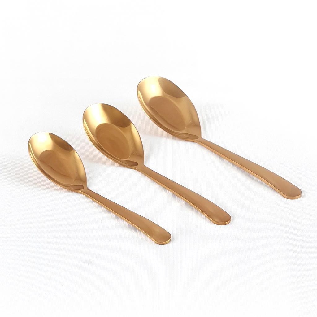 ช้อนกลางด้ามยาว 15ซม. (โรสโกลด์)