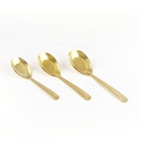 中号圆柄平底匙16.2cm-镀金