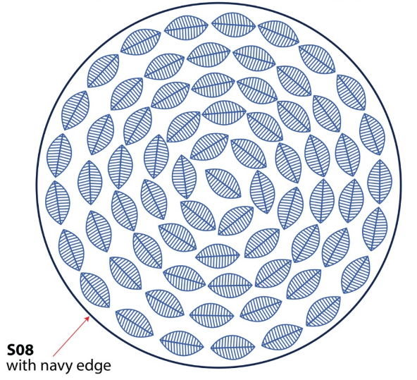No.3N05 จาน ทรงบัว 8นิ้ว (60ใบ)