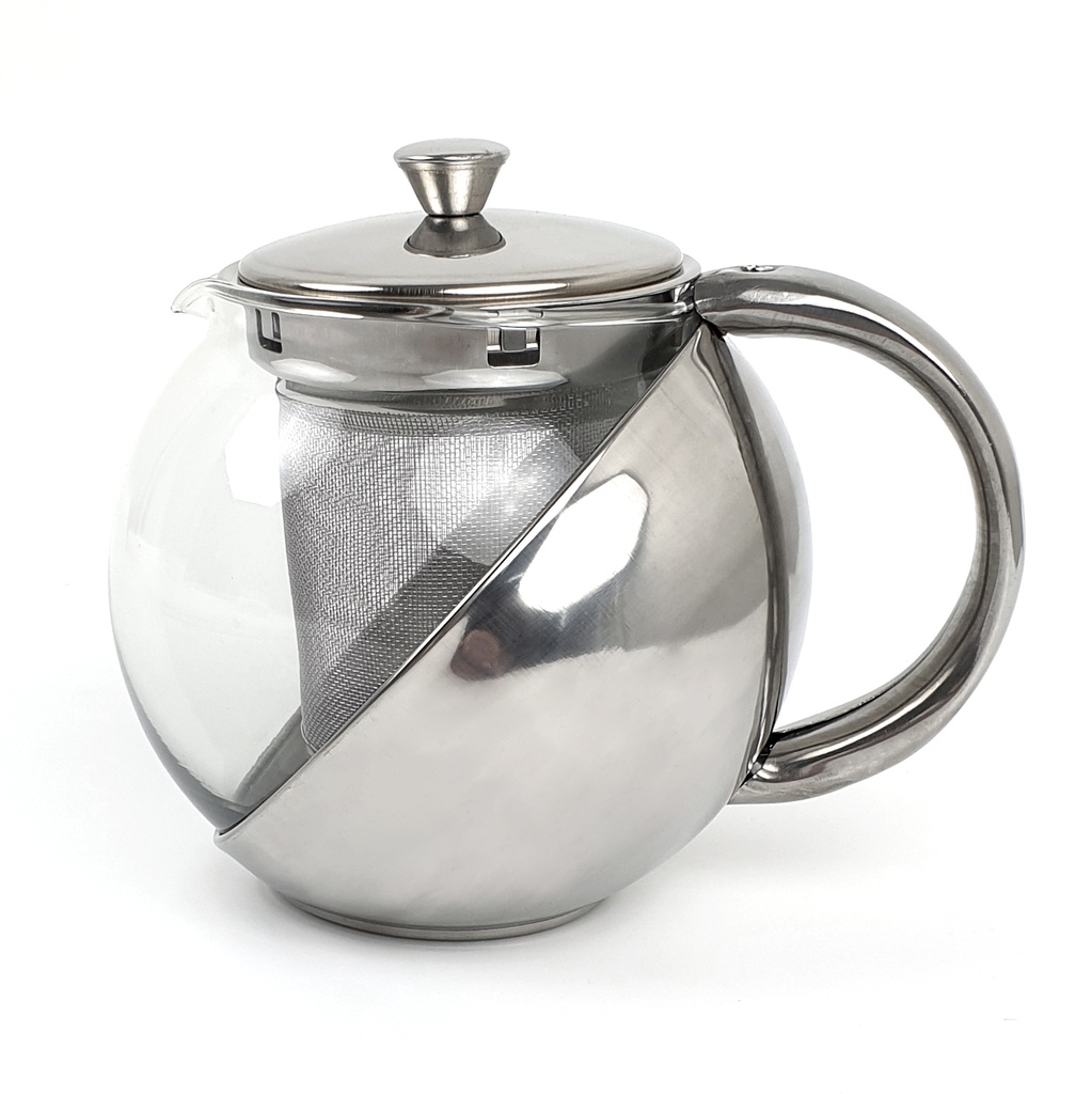 不锈钢玻璃球形壶750ML