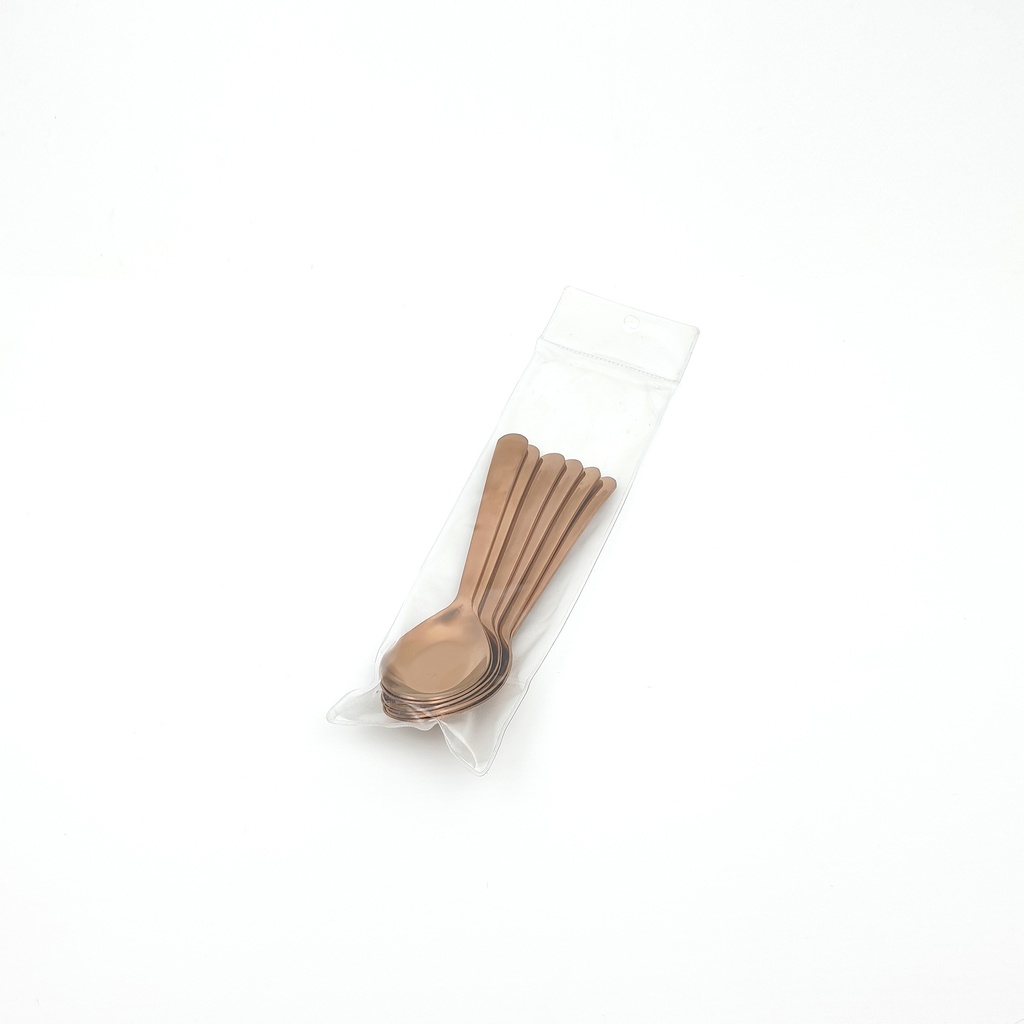 中号圆柄平底匙16.2cm-玫瑰金(3N)