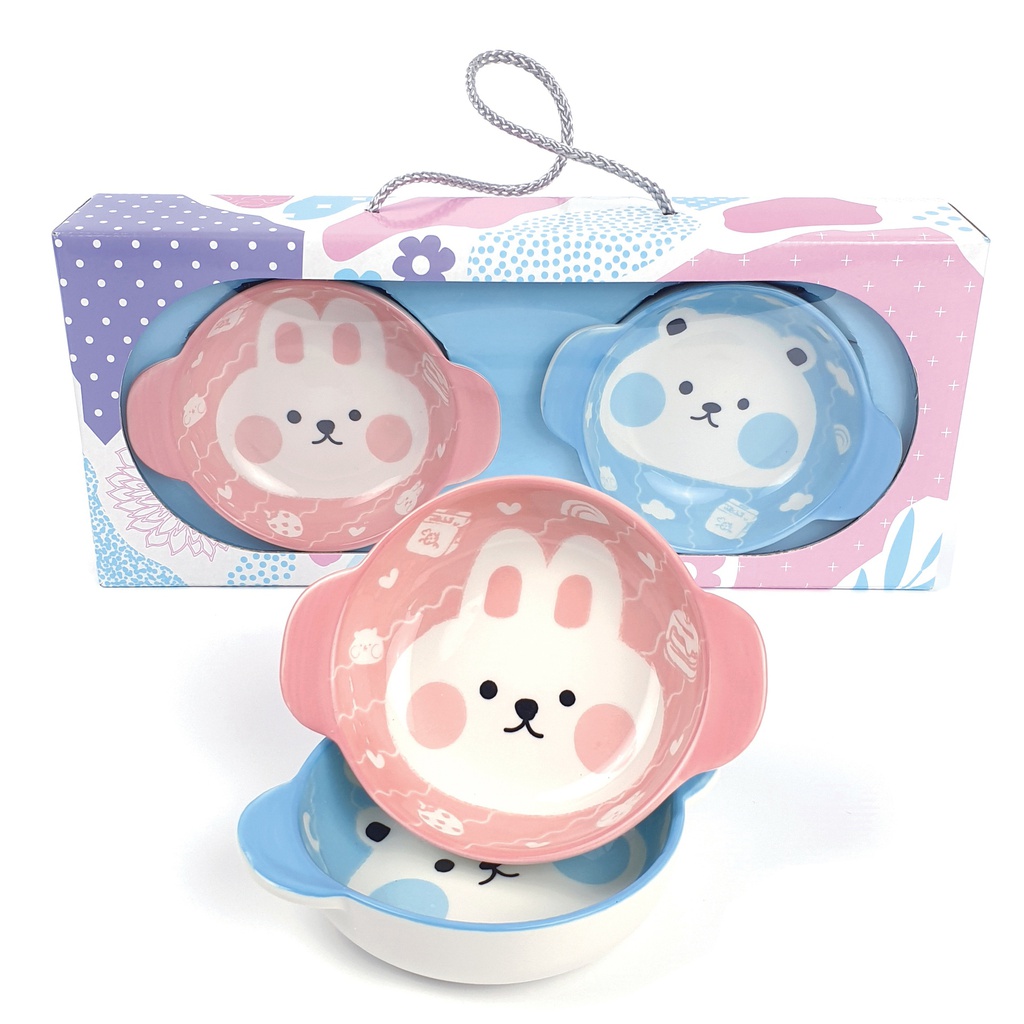 印花礼盒6寸双耳2个装