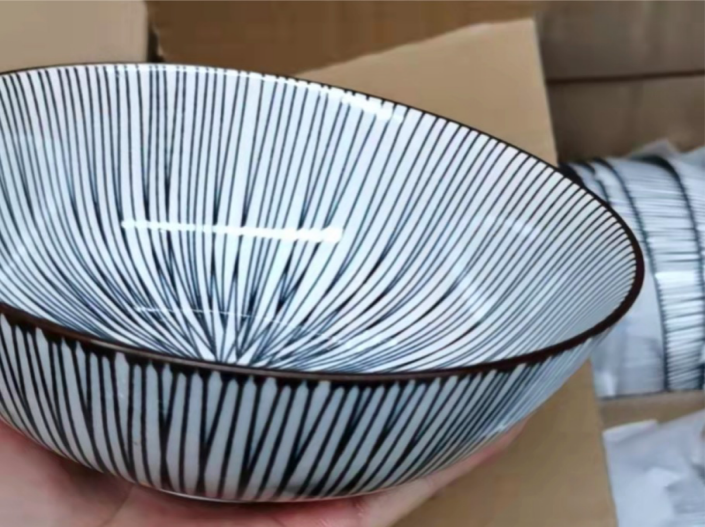 山西印花7直口碗YD15