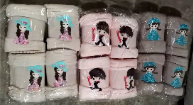 ผ้าเช็ดตัวขนนุ่ม คละลาย 70x140 ซม.(72ผืน）