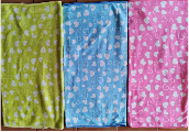 ผ้าเช็ดผม ลายหัวใจ คละสี 33x70 ซม. (20โหล)