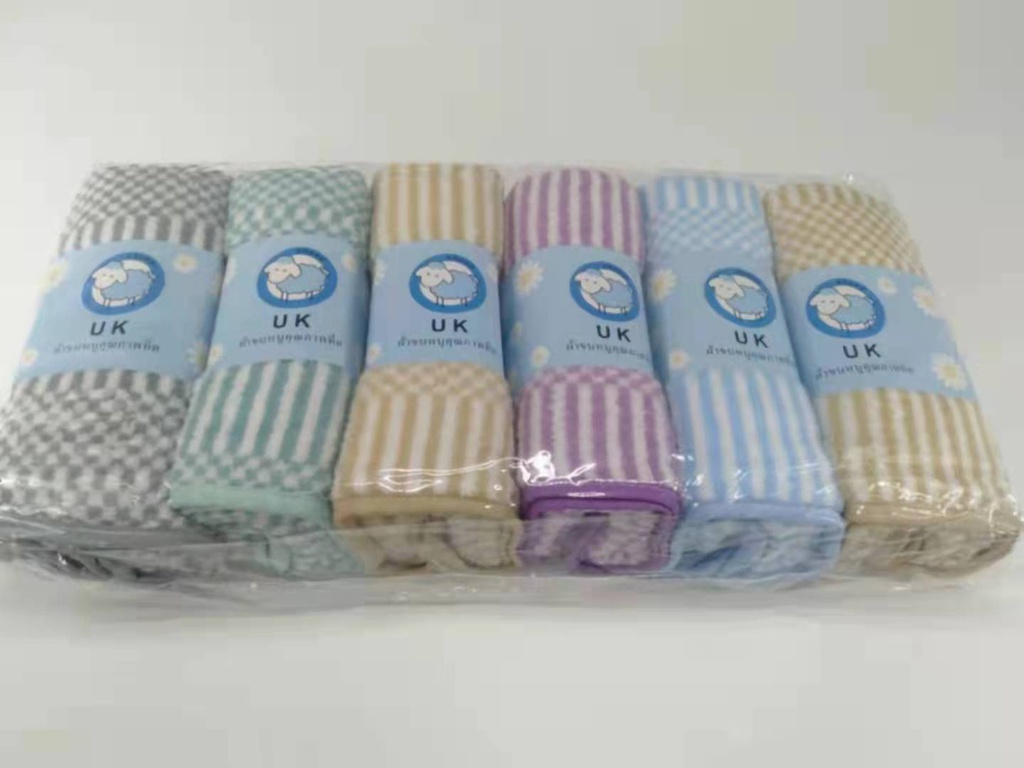 ผ้าเช็คหน้า33x70cm(15*30นิ้ว)(30โหล)