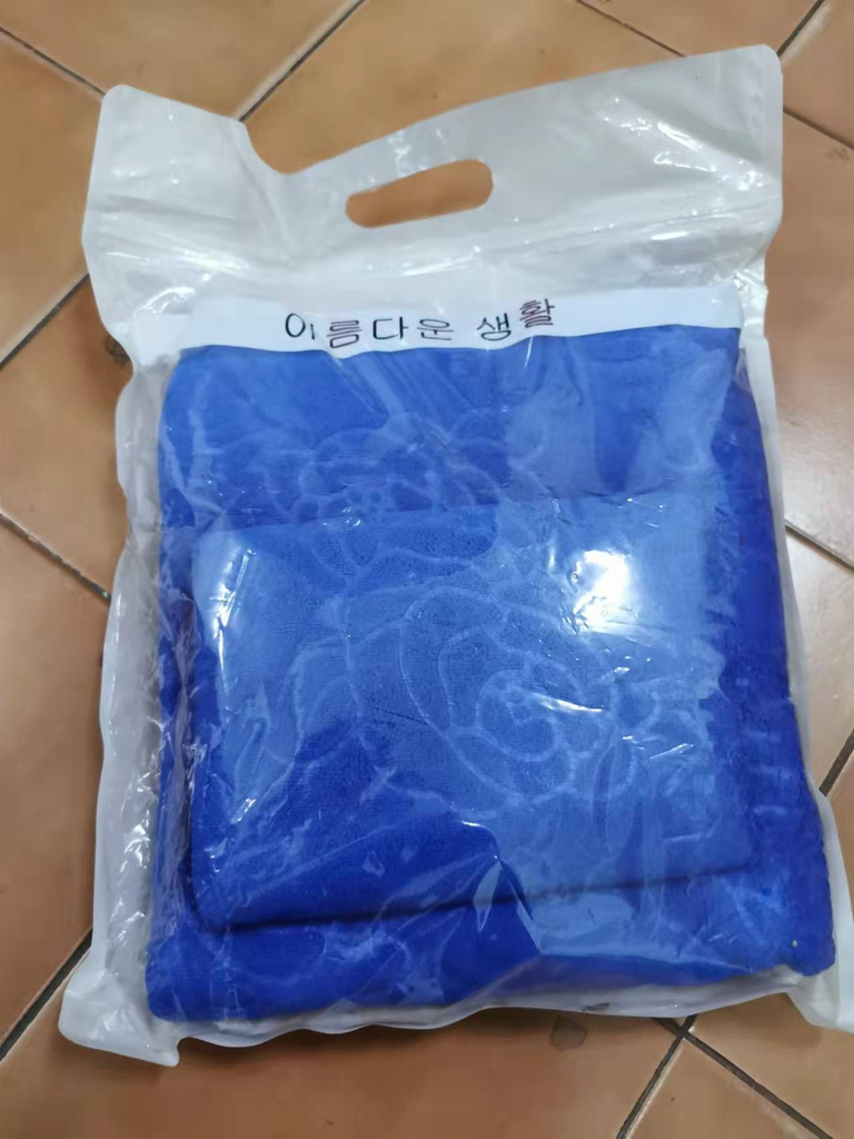 素色干发巾洗洗脸巾浴巾套件  (14x28寸+27x54寸)  (60)