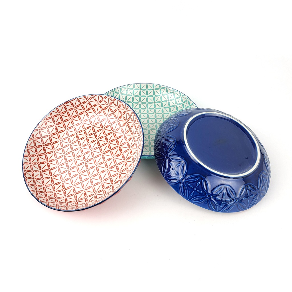 0 8.5นิ้ว ปั๊มลาย ลายนูน คละลาย (40ใบ)