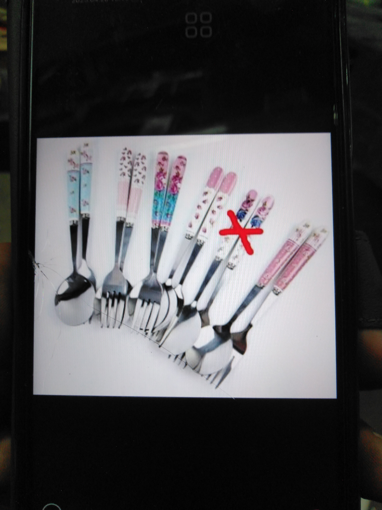 陶瓷叉勺扁柄（一对装）