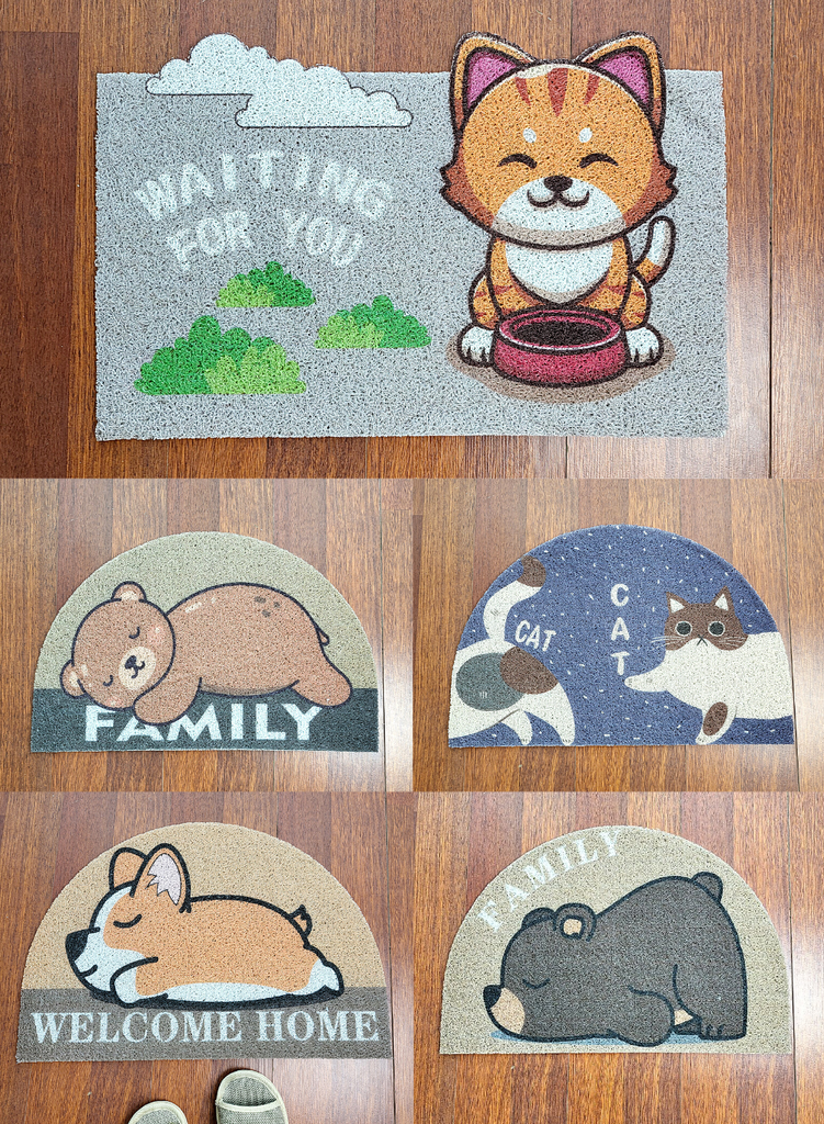 C2-1 พรมเช็ดเท้าครึ่งวงกลม คละลาย 40x60ซม.(60ผืน)