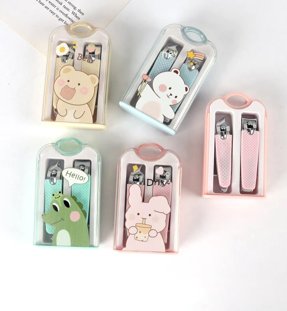 可爱动物硅胶指甲钳两件套