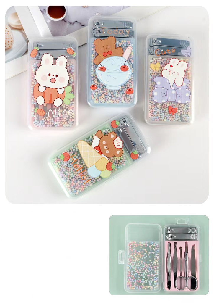 No.1 ชุดกรรไกรตัดเล็บพกพา 7ชิ้น (216ชิ้น)