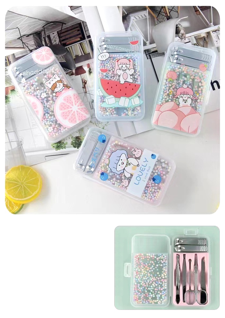 水果女孩美甲7件套